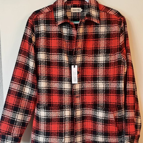 Taylor Stitch The Ojai Jacket in Garnet Plaid Wool, M - Size 40.